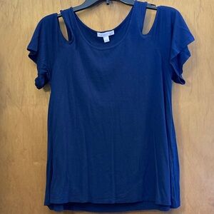 Westport Royal Blue Cold Shoulder Tee